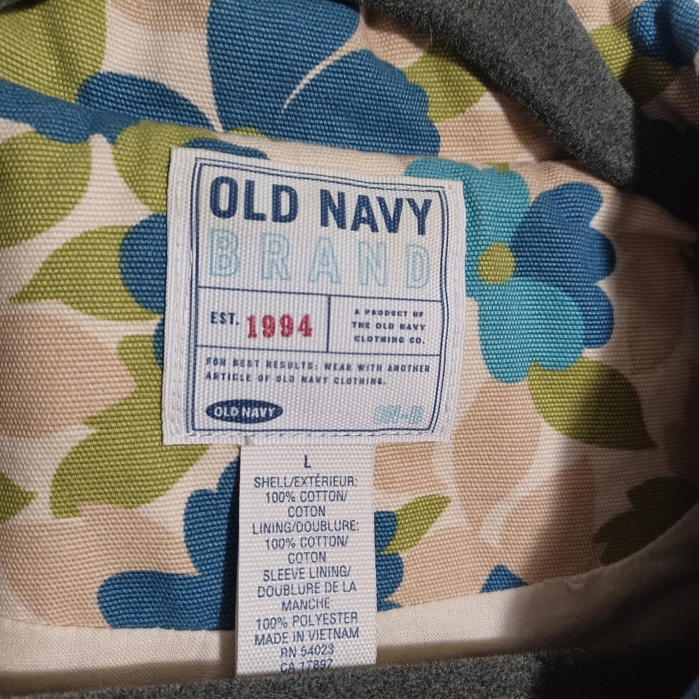 Old Navy Floral Cotton Trench - Picture 13 of 16